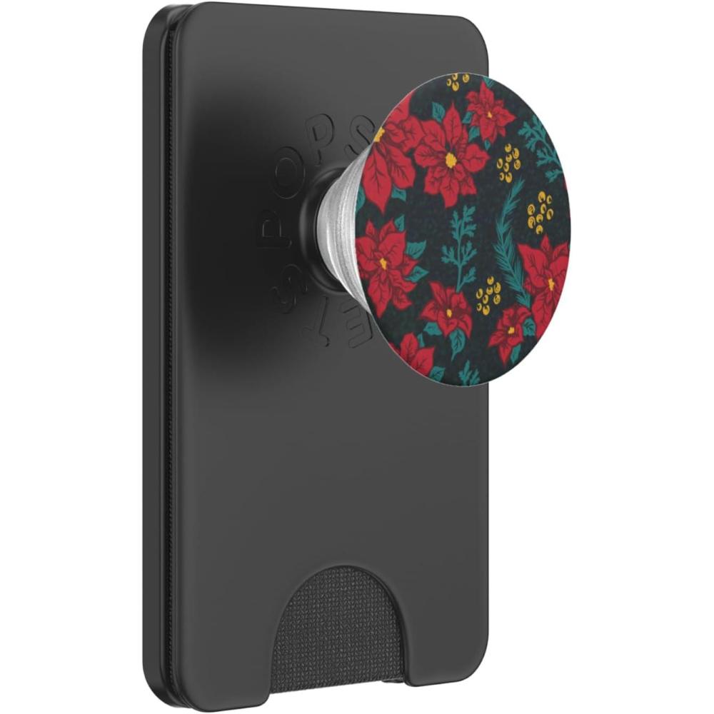 imagePopSockets Phone Grip with Expanding Kickstand  Poinsettia PopSockets Adhesive PopGripMagnetic PopWallet
