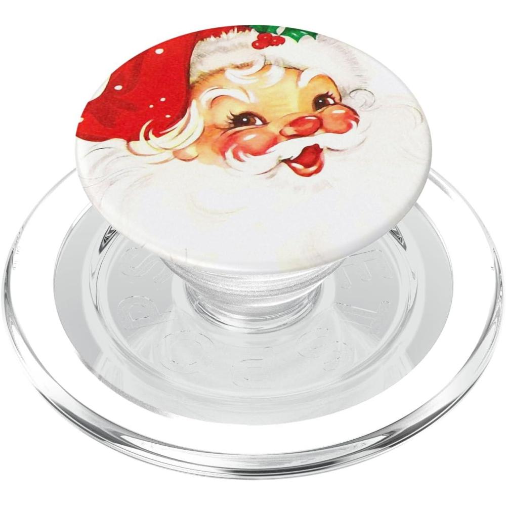 imageVintage Cute Santa Claus Christmas PopSockets Adhesive PopGripMagnetic PopGrip