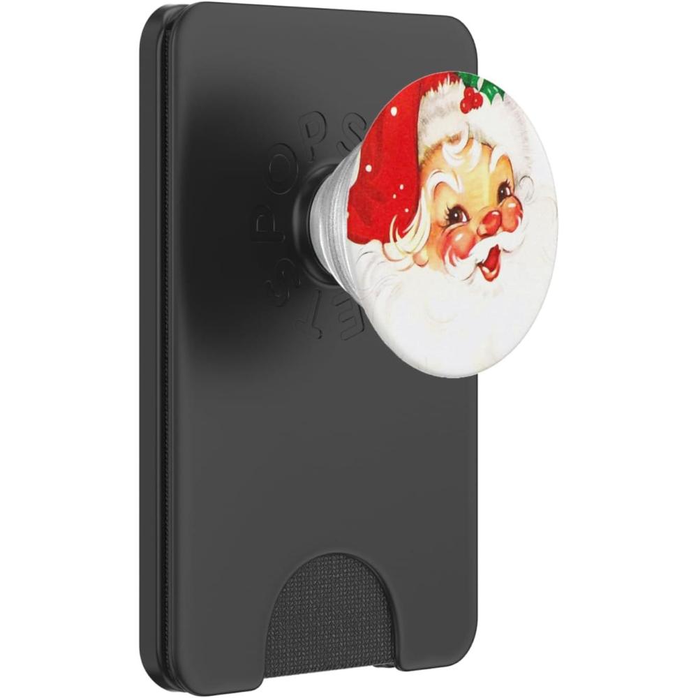 imageVintage Cute Santa Claus Christmas PopSockets Adhesive PopGripMagnetic PopWallet