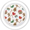 Christmas Gingerbread Pattern Cookie Xmas PopSockets PopGrip for MagSafe(Magnetic PopGrip)