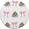 Coquette Christmas Pink Xmas Trees Bow Ribbons PopSockets PopGrip for MagSafe(Adhesive PopGrip)