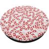 Cute Christmas Holiday Winter Candy Cane Design Pattern PopSockets PopGrip: Swappable Grip for Phones & Tablets PopSockets MagSafe PopGrip for iPhone(Standard)