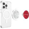 Merry Christmas Happy Holidays Red and White PopSockets Grip and Stand for Phones and Tablets PopSockets Adhesive PopGrip(Magnetic PopGrip)