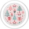 Pastel Pink and Sage Green Christmas Tree Holiday Pattern PopSockets Adhesive PopGrip(Magnetic PopGrip)