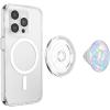 PopSockets Phone Grip for MagSafe with Kickstand, Magnetic Stand, Swappable Top, Secure Hold for iPhone MagSafe Cases, Phone & Tablet Grip – Aurange Translucent(Marble Swirl)