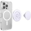 PopSockets Phone Grip for MagSafe with Kickstand, Magnetic Stand, Swappable Top, Secure Hold for iPhone MagSafe Cases, Phone & Tablet Grip(Iridescent White)