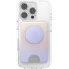 PopSockets Phone Wallet with Expanding Grip, Phone Card Holder, Wireless Charging Compatible, Wallet Compatible with MagSafe(Metallic Morning Haze)