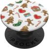 Christmas Gingerbread Pattern Cookie Xmas PopSockets PopGrip for MagSafe(Adhesive PopGrip)