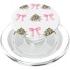 Coquette Christmas Pink Xmas Trees Bow Ribbons PopSockets PopGrip for MagSafe(Magnetic PopGrip)