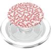 Cute Christmas Holiday Winter Candy Cane Design Pattern PopSockets PopGrip: Swappable Grip for Phones & Tablets PopSockets MagSafe PopGrip for iPhone(MagSafe)