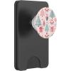 Pastel Pink and Sage Green Christmas Tree Holiday Pattern PopSockets Adhesive PopGrip(Magnetic PopWallet)