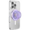 PopSockets Phone Grip for MagSafe with Kickstand, Magnetic Stand, Swappable Top, Secure Hold for iPhone MagSafe Cases, Phone & Tablet Grip(Iridescent Lavendar)
