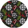 white snowflakes with candy canes with Christmas PopSockets Adhesive PopGrip(Adhesive PopGrip)