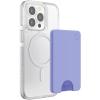PopSockets Phone Wallet, Phone Card Holder, Wireless Charging, Wallet Compatible with MagSafe®(Periwinkle)