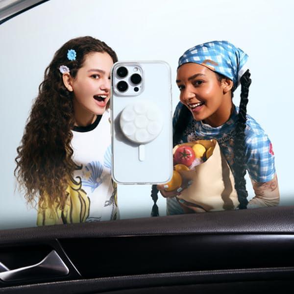 imagePopSockets Phone Grip with Expanding Kickstand Solid PopGrip WisteriaClear