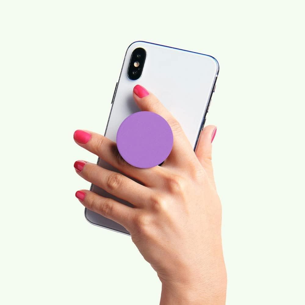 imagePopSockets Phone Grip with Expanding Kickstand Solid PopGrip WisteriaLavender