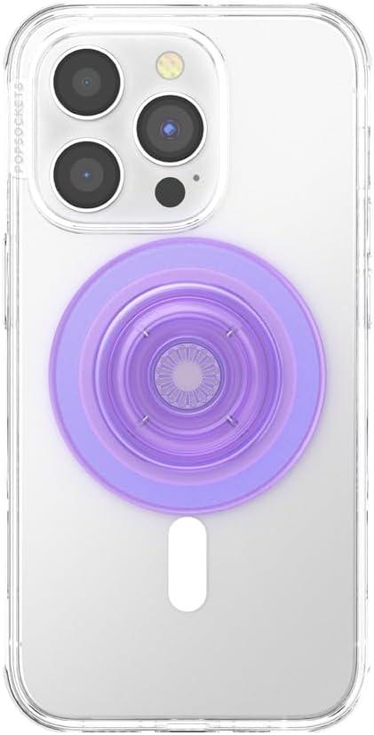 imagePopSockets Phone Grip with Expanding Kickstand Solid PopGrip WisteriaLavender