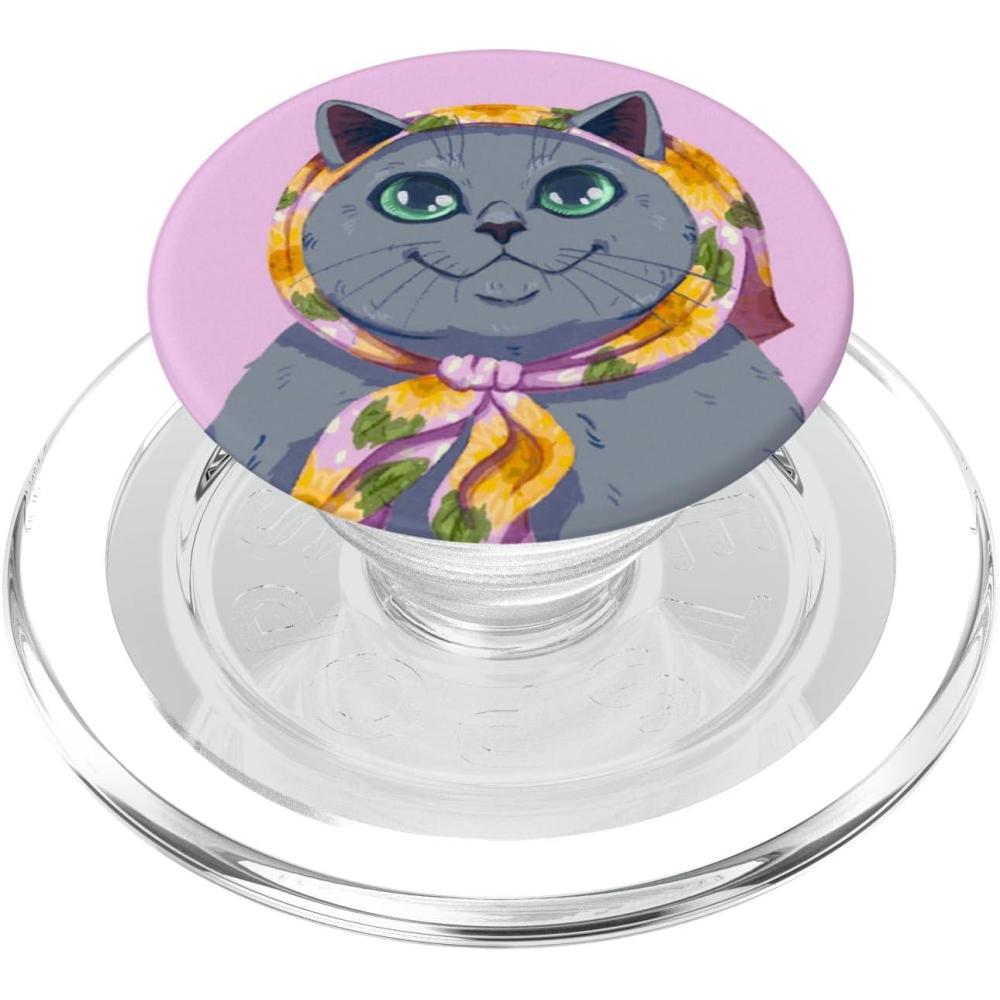 imagePopSockets Phone Grip Cat PopSocket Granny Cat PopSockets Adhesive PopGripMagnetic PopGrip