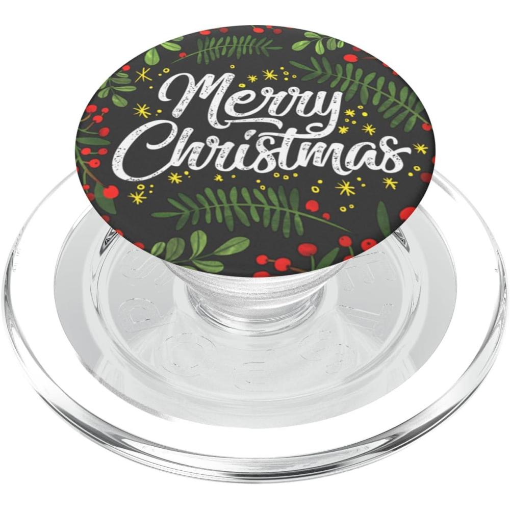 imagePopSockets Phone Grip with Expanding Kickstand  Merry PopSockets Adhesive PopGripMagnetic PopGrip