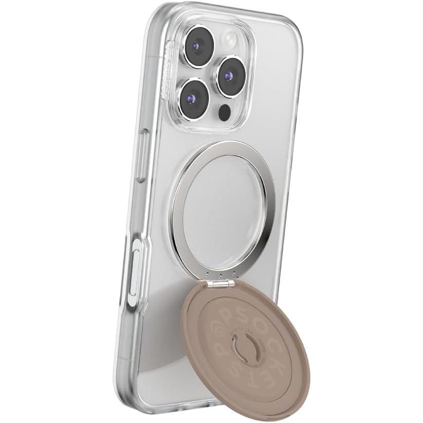 imagePopSockets Phone Grip with Expanding Kickstand Solid PopGrip WisteriaLatte