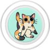 PopSockets Phone Grip – Cat PopSocket – Clean Cat PopSockets Adhesive PopGrip(Magnetic PopGrip)