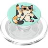 PopSockets Phone Grip – Cat PopSocket – Clean Cat PopSockets Adhesive PopGrip(Magnetic PopGrip)