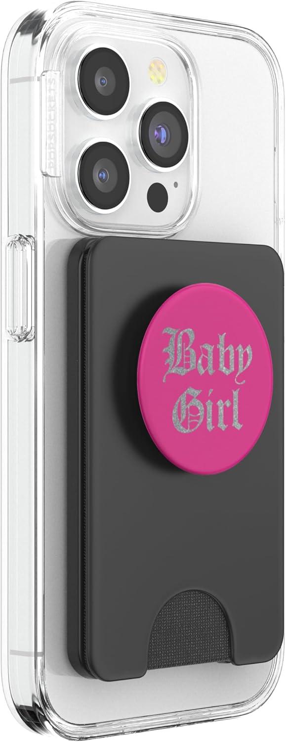 imagePopSockets Phone Grip with Expanding Kickstand Baby Girl PopSockets Adhesive PopGripMagnetic PopWallet