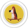 PopSockets Phone Grip – Dog PopSocket – Skateboard Dog PopSockets Adhesive PopGrip(Magnetic PopGrip)