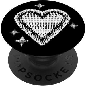 PopSockets Phone Grip – Heart PopSocket – Pixel Heart PopSockets Adhesive PopGrip(Adhesive PopGrip)