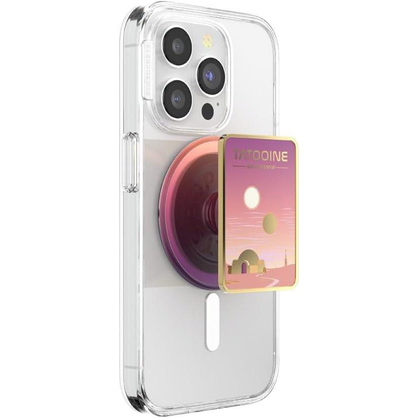 imagePopSockets Phone Grip for MagSafe with Kickstand Magnetic Stand Swappable Top Secure Hold for iPhone MagSafe Cases Phone ampamp Tablet Grip Starwars  Enamel Welcome to MustafarWelcome to Tatooine