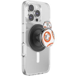 PopSockets Phone Grip for MagSafe with Kickstand, Magnetic Stand, Swappable Top, Secure Hold for iPhone MagSafe Cases, Phone & Tablet Grip, Starwars – Enamel Welcome to Mustafar(Enamel BB-8)