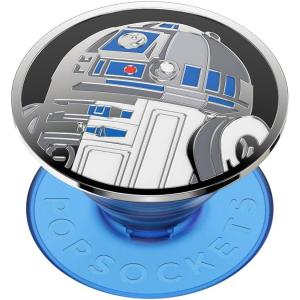 PopSockets Phone Grip for MagSafe with Kickstand, Magnetic Stand, Swappable Top, Secure Hold for iPhone MagSafe Cases, Phone & Tablet Grip, Starwars – Enamel Welcome to Mustafar(R2D2 Icon)