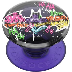 PopSockets Phone Grip for MagSafe with Kickstand, Magnetic Stand, Swappable Top, Secure Hold for iPhone MagSafe Cases, Phone & Tablet Grip, Batman – Enamel I Am Vengeance(Gotham Baddies)