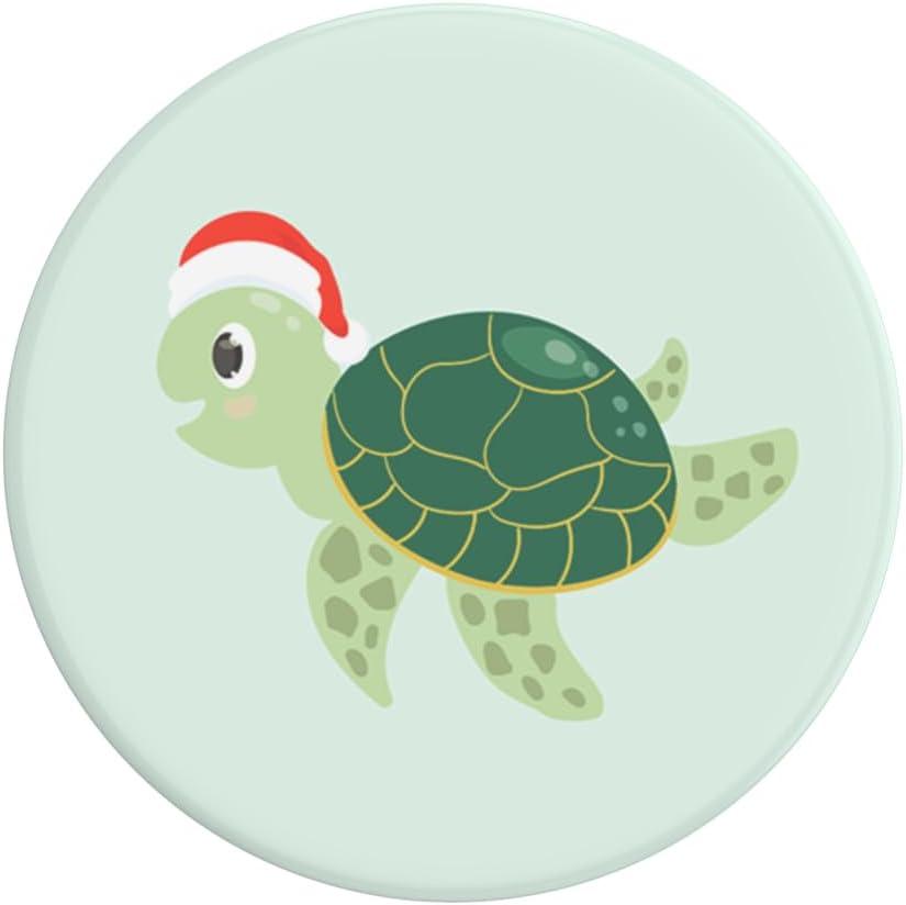 imagePopSockets Phone Grip with Expanding Kickstand Adhesive Grip Santa Turtle