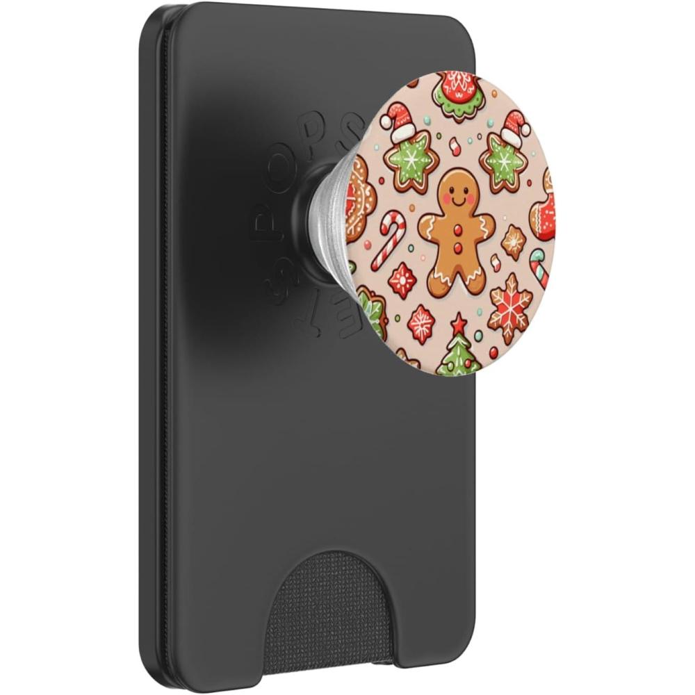 imageChristmas Trees Lights Gingerbread Snowflake Cookie Lovers PopSockets Adhesive PopGripMagnetic PopWallet