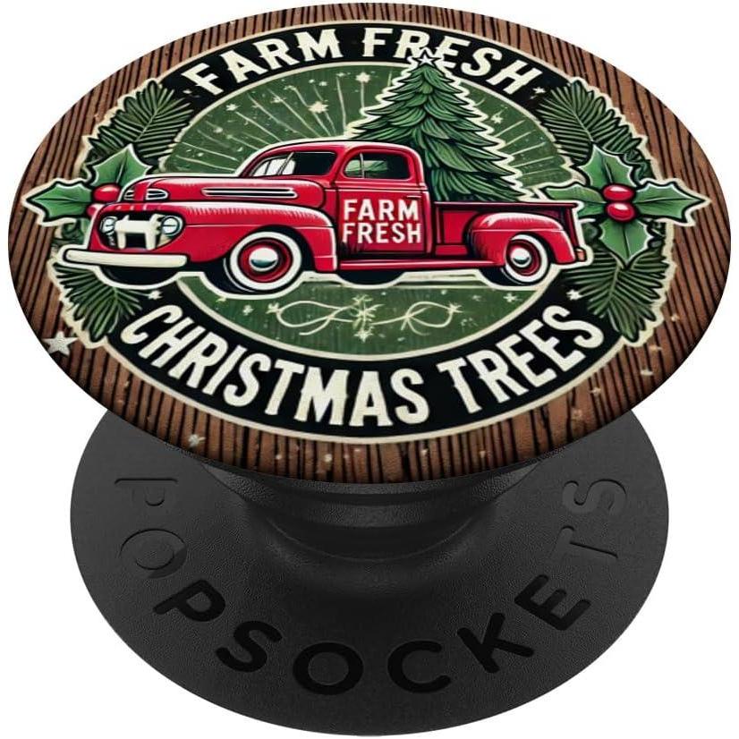 imageFarm Fresh Christmas Tree Design PopSockets Adhesive PopGripAdhesive PopGrip