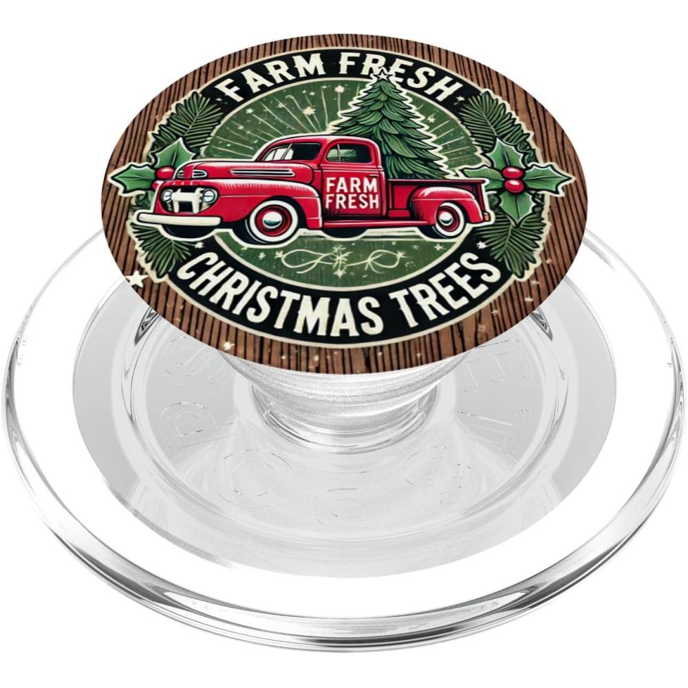 imageFarm Fresh Christmas Tree Design PopSockets Adhesive PopGripMagnetic PopGrip