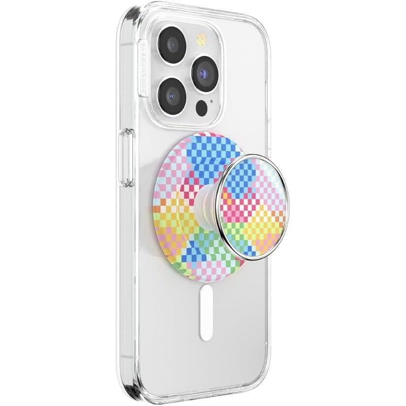 imagePopSockets Phone Grip for MagSafe with Kickstand Magnetic Stand Swappable Top Secure Hold for iPhone MagSafe Cases Phone ampamp Tablet Grip  Enamel Thats a Weave