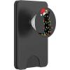 Black Cat Santa Tangled Up in Christmas Lights PopSockets Adhesive PopGrip(Magnetic PopWallet)