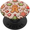 Christmas Trees Lights Gingerbread Snowflake Cookie Lovers PopSockets Adhesive PopGrip(Adhesive PopGrip)