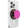 PopSockets Phone Grip for MagSafe with Kickstand, Magnetic Stand, Swappable Top, Secure Hold for iPhone MagSafe Cases, Phone & Tablet Grip – PopOut Fuchsia Bloom
