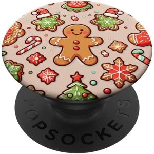 Christmas Trees Lights Gingerbread Snowflake Cookie Lovers PopSockets Adhesive PopGrip(Adhesive PopGrip)