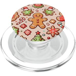 Christmas Trees Lights Gingerbread Snowflake Cookie Lovers PopSockets Adhesive PopGrip(Magnetic PopGrip)