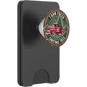 Farm Fresh Christmas Tree Design PopSockets Adhesive PopGrip(Magnetic PopWallet)