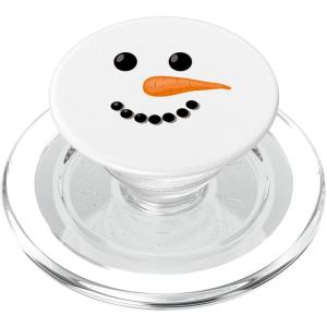 Funny Christmas Winter Holiday Snowman Face Mobile Grip PopSockets Adhesive PopGrip(Magnetic PopGrip)