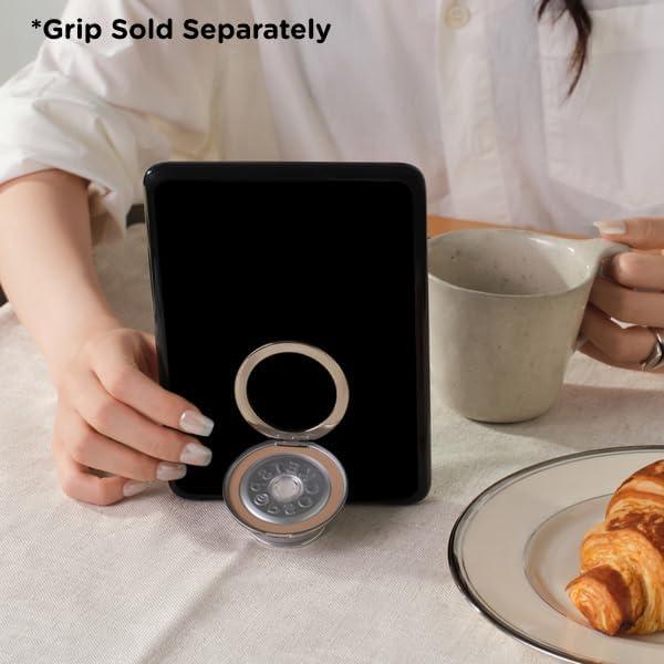 imagePopSockets Kindle Paperwhite Case 12th Gen 7 202425 Signature Edition ampamp Colorsoft  Slim Protective Cover with Builtin MagSafe Ring for MagSafe PopGrip EReader Accessory  Black Translucent