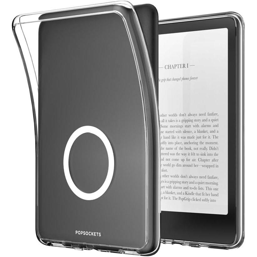 imagePopSockets Kindle Paperwhite Case 12th Gen 7 202425 Signature Edition ampamp Colorsoft  Slim Protective Cover with Builtin MagSafeCompatible Ring for MagSafe PopGrip EReader Accessory  Clear