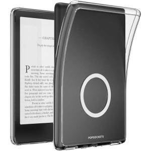 PopSockets Kindle Paperwhite 2021 Case (11th Gen, 6.8”) & Signature Edition – Slim Protective Cover with Built-in MagSafe-Compatible Ring for MagSafe PopGrip, E-Reader Accessory – Clear