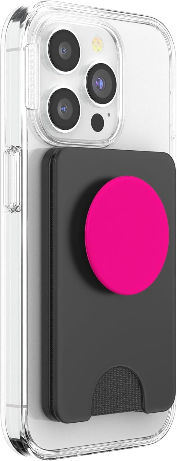 imagePopSockets Phone Grip ampamp Stand Hot Pink PopSockets PopGrip for MagSafeMagnetic PopWallet