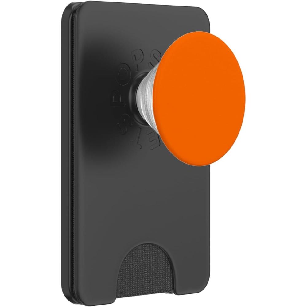 imagePopSockets Phone Grip with Expanding Kickstan Bright Orange PopSockets Adhesive PopGripMagnetic PopWallet